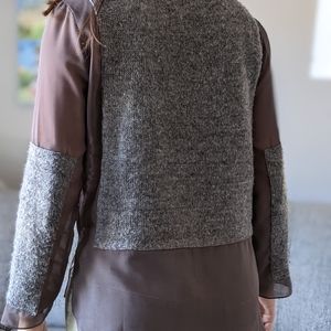 Gray sweater blouse